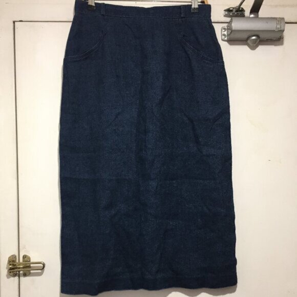 VINTAGE SUNG SPORT SAKS FIFTH AVENUE LINEN SKIRTS SIZE 14 - Picture 9 of 12